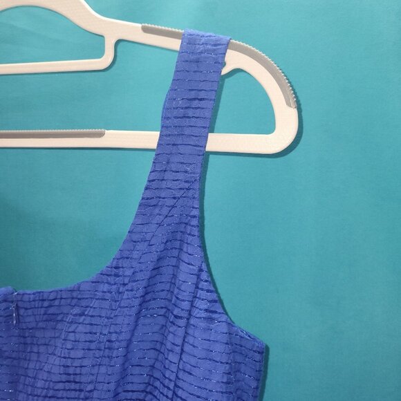 Nine West Womens Sleeveless Textured Blue Dress Size 6 - Picture 12 of 12